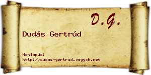 Dudás Gertrúd névjegykártya